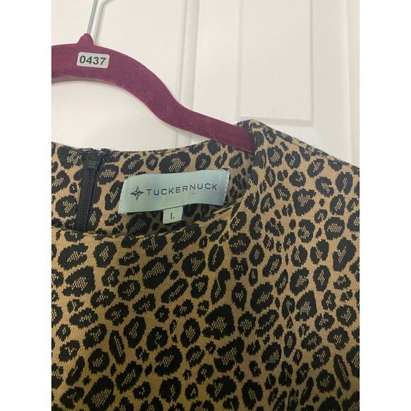 Tuckernuck Harper Leopard Midi Dress Size Large - Picture 5 of 7